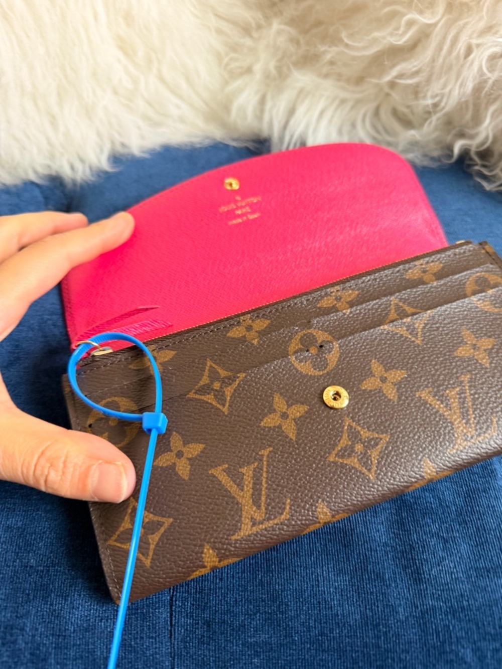 Louis Vuitton Monogram Canvas Continental Wallet with Red Snap - Picture 6 of 8